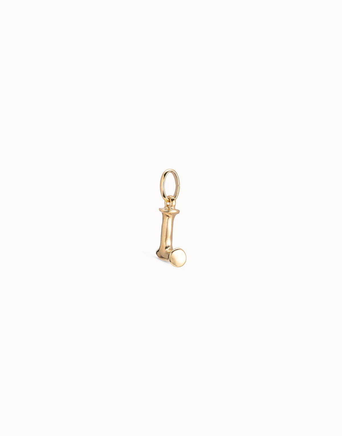 UNO DE 50 JEWELRY CHA0165ORO0000U  SILVER PLATED METAL ALLOY CHARM IN THE SHAPE OF L LETTER WITH A BAIL