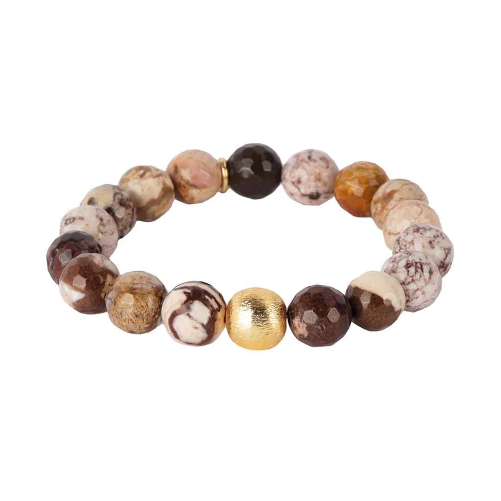 BUDHAGIRL BIANCA BRACELET - CHOCOLATE JASPER