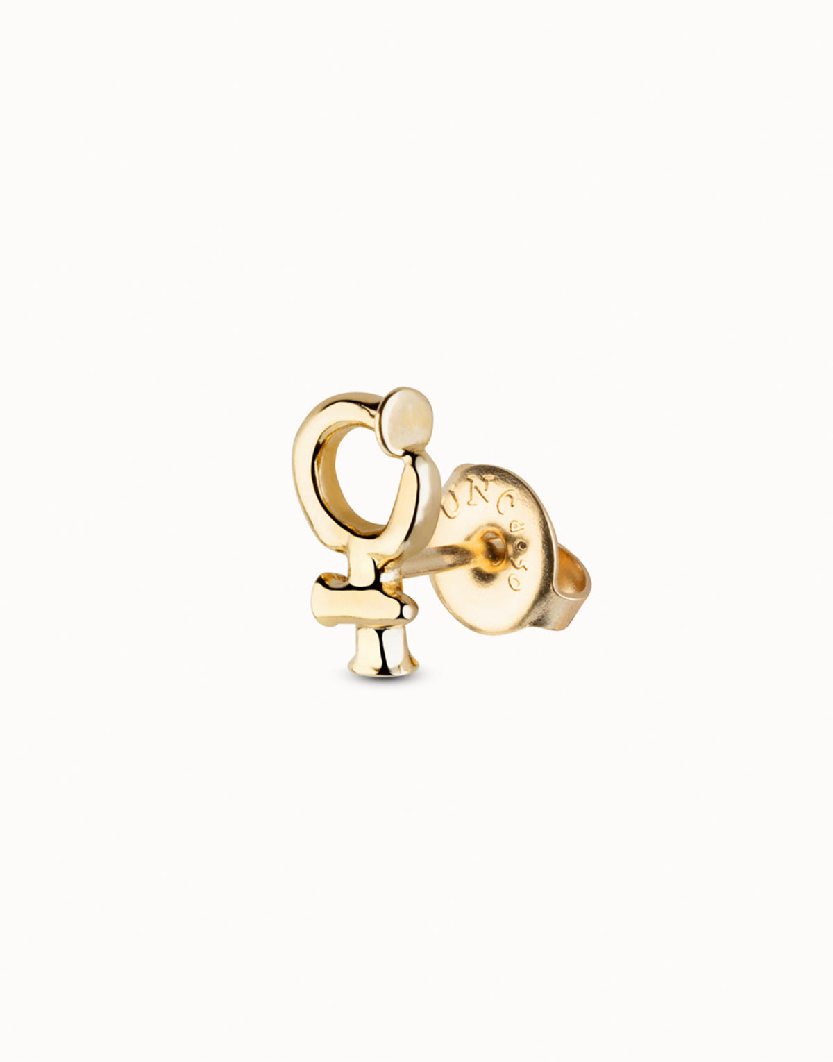 UNO DE 50 PIE0012ORO0000U  Female symbol-shaped gold-plated metal alloy piercing type earring