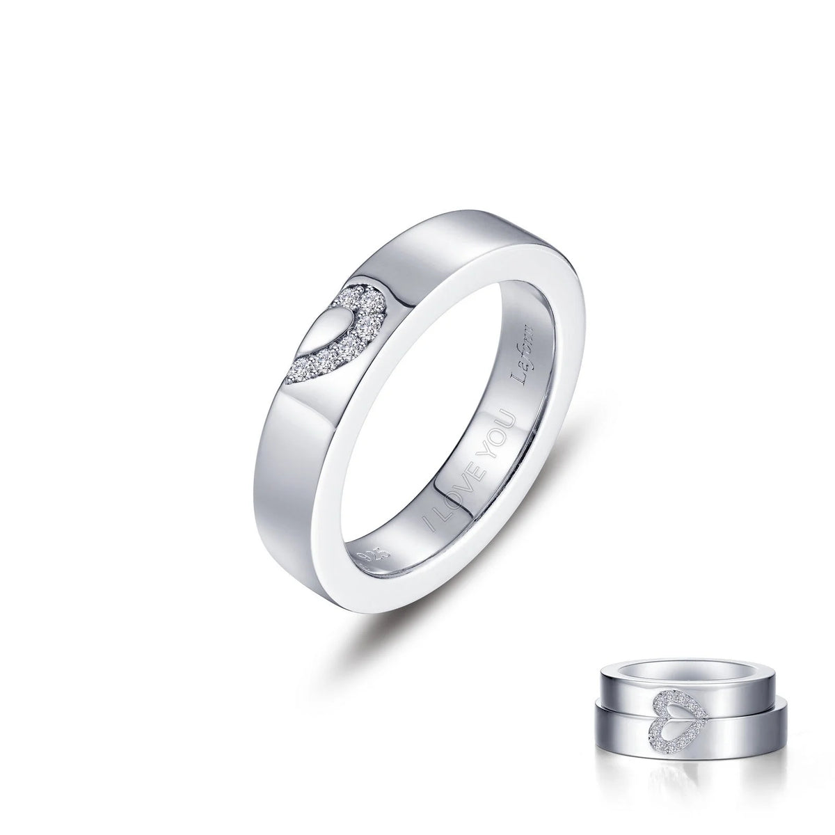 LAFONN R0523CLP Modern Couple-Love Ring