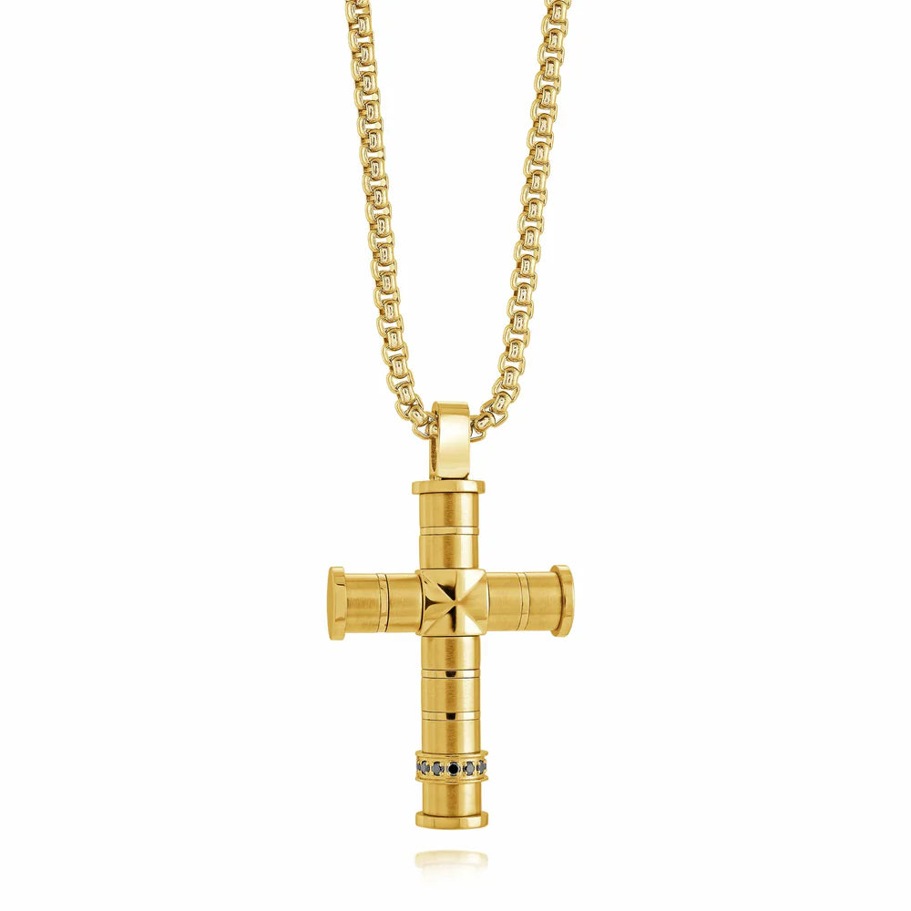 ITALGEM STEEL SC147  Cross Necklace