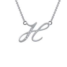 LAFONN 9N061CLP18  Letter H Pendant Necklace