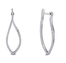 LAFONN E0304CLP00  ER CL S.S. PT 1.06 CTTW INFINITY HOOPS EARRING