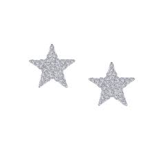 LAFONN E0361CLP00 ER CL S.S PT 0.62 CTTW PAVE STAR STUDS