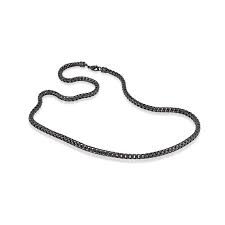 ITALGEM STEEL SBN14 BLACK-IP S.STEEL 5MM-ROUND FRANCO POLISHED CHAIN