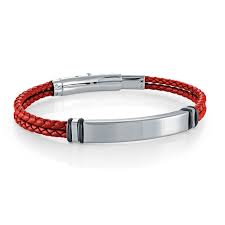 ITALGEM STEEL SBR4-RED  RED-SIILICON ADJUSTBLE BRACELET-NORTH STAR SS