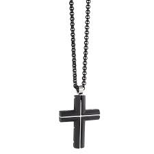 ITALGEM STEEL SC167  Cross Necklace