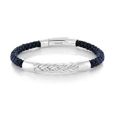 ITALGEM STEEL SLB7  Blue leather braided brc