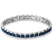 ITALGEM STEEL SMB479-N1 S.STEEL 8MM FIGARO 1-PLATE BRACELET