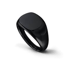 ITALGEM STEEL SRM7  BLACK BARK SILICONE RING