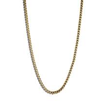 ITALGEM STEEL STTN21  S.STEEL GOLD IP 3.5MM ROUND FRANCO POLISHED CHAIN