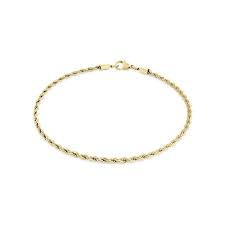 ITALGEM STEEL SYN28  GOLD-IP S.STEEL 3MM ROPE ANKLET