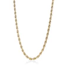 ITALGEM STEEL SYN28 GOLD-IP S.STEEL 3MM ROPE NECKLACE