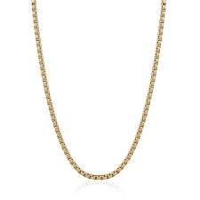 ITALGEM STEEL SYPN32  GOLD-IP S.STEEL 3.5MM ROUND BOX CHAIN