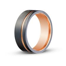 ITALGEM TC40 MEN RING BLACK AND ROSE GOLD