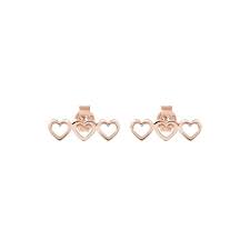 AMAURI GOLD AMAU318  14K EARRINGS 3 HEARTS