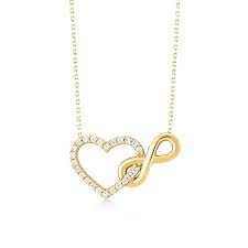 AMAURI GOLD AMAU313  14K PNDT HEART INFINITY CZ