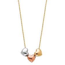 AMAURI GOLD AMAU347  14K 3 COLOR HEART