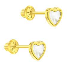 AMAURI GOLD AMAU151  14K BABY EARR HEART