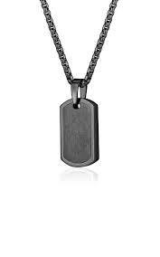 ITALGEM  STEEL SP130 GUN-IP S-STEEL MATTE-POLISHED DOGTAG RND-BOX NECKLACE