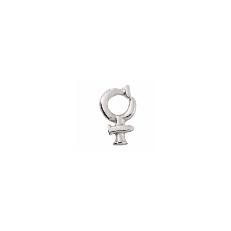 UNO DE 50 PIE0012MTL0000U  Female symbol-shaped silver-plated metal alloy piercing type earring